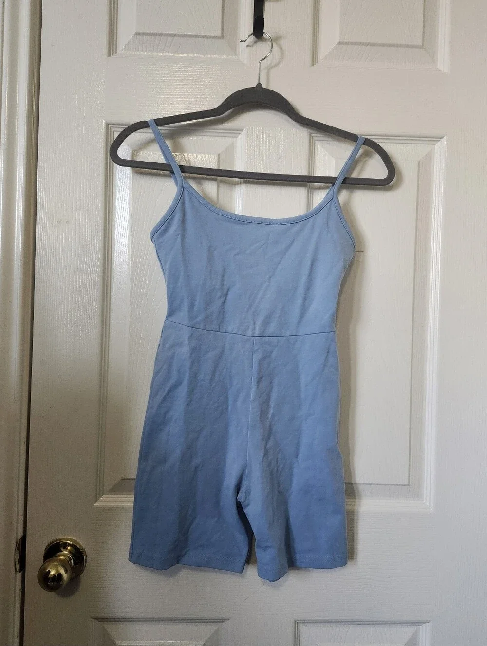 Madewell Light Blue Spaghetti-Strap Romper